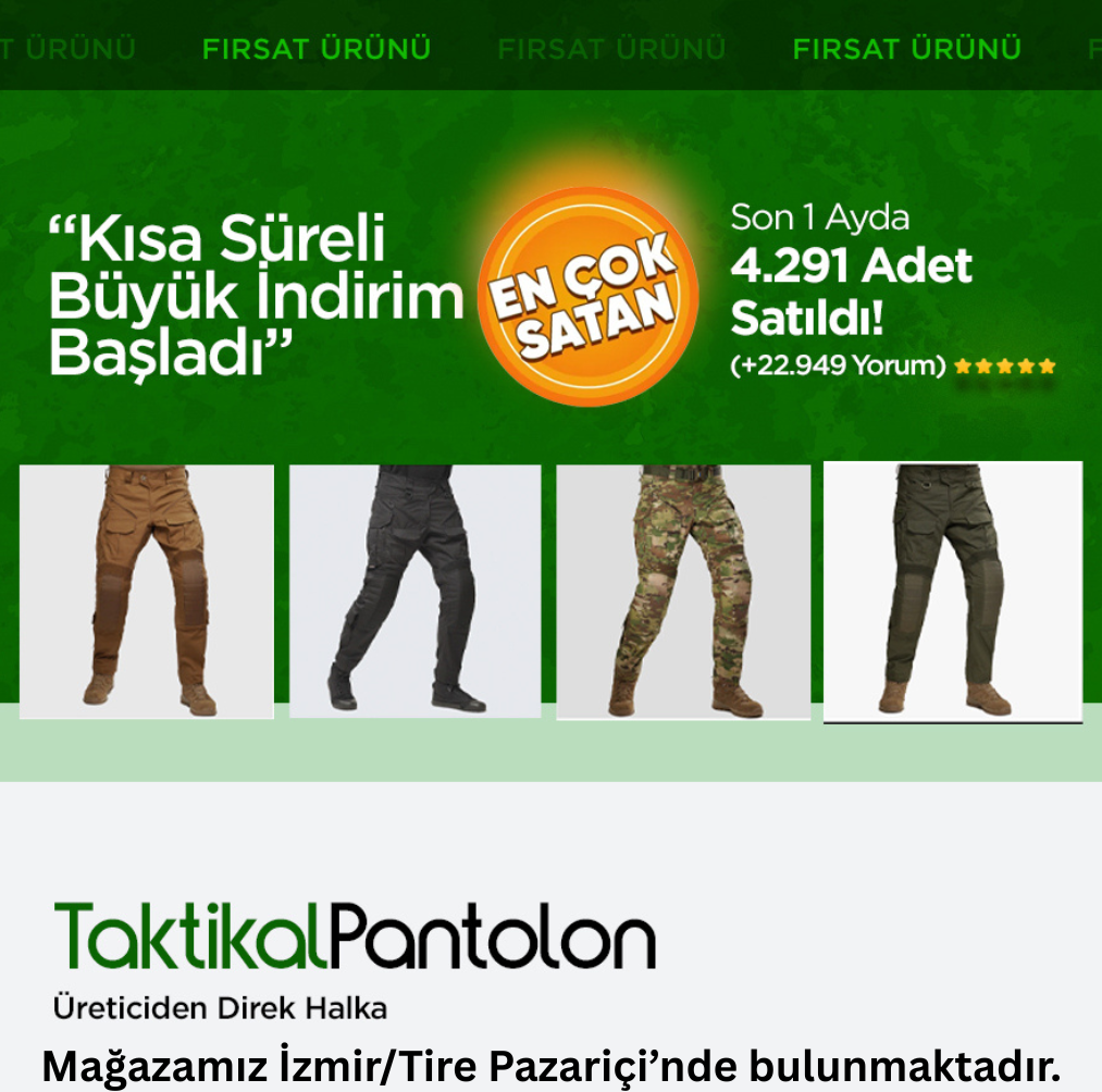 Su Geçirmez Askeri Tactical Pantolon – Çok Cepli & Yırtılmaz Kumaş