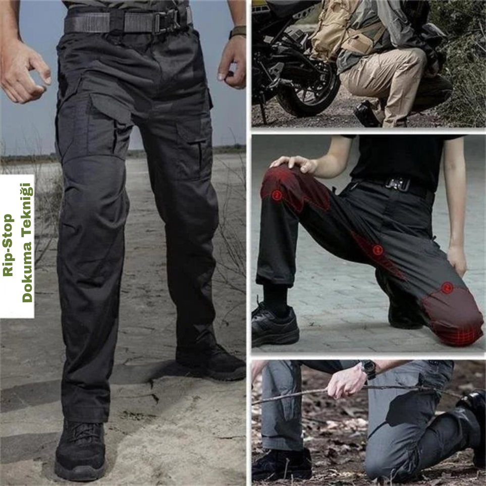 Su Geçirmez Askeri Tactical Pantolon – Çok Cepli & Yırtılmaz Kumaş